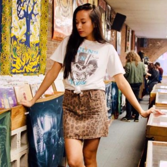 Nordstrom Leopard Print Denim Skirt 🐆 NEW Tags - Picture 8 of 8